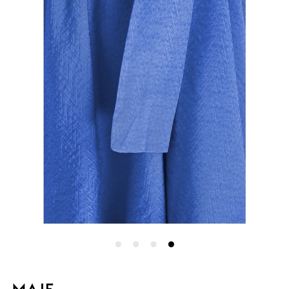 Maje Blue Ruffle Dress 38 - Picture 3 of 13